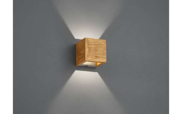 Bild 2 von LED-Wandleuchte Brad in holzfarbig, 11 cm