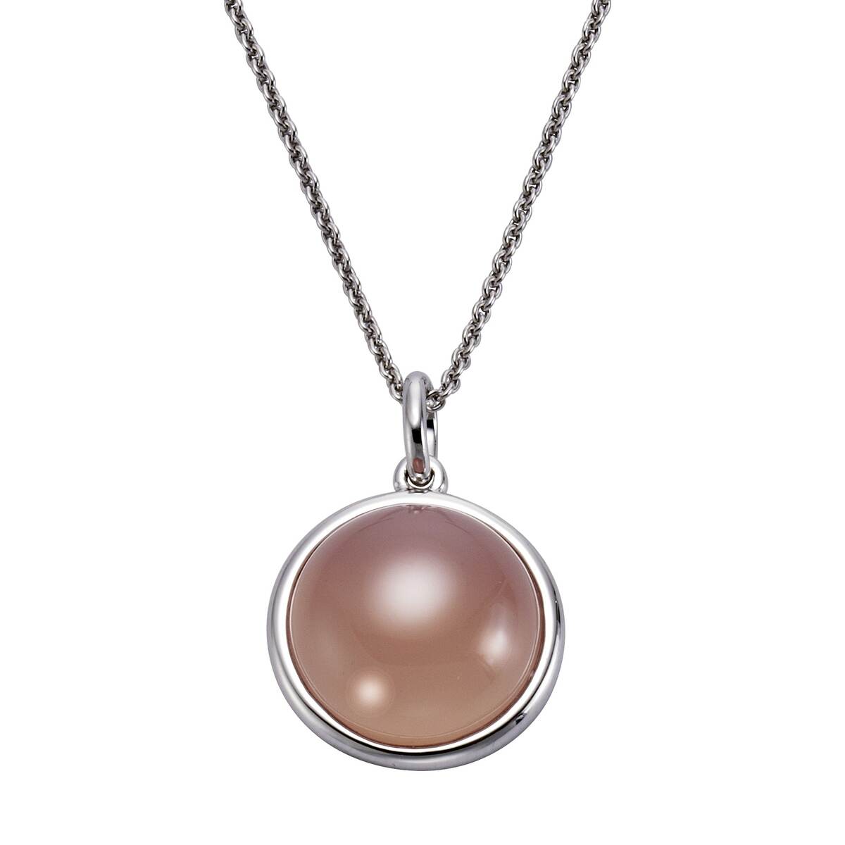 Bild 1 von Jamelli Anhänger mit Kette 925 Silber Rosenquarz