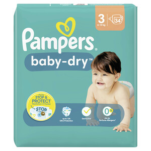 Pampers Baby Dry Midi Windeln Gr.3 6-10kg 34ST