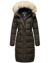 Bild 1 von MARIKOO Damen langer Winterjacke Stepp Parka mit abnehmbarer Kapuze Schneesternchen