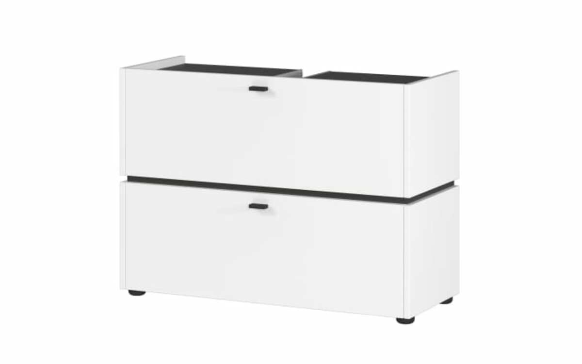 Bild 1 von Germania - Waschbeckenunterschrank Modesto, weiß, Absetzung graphit