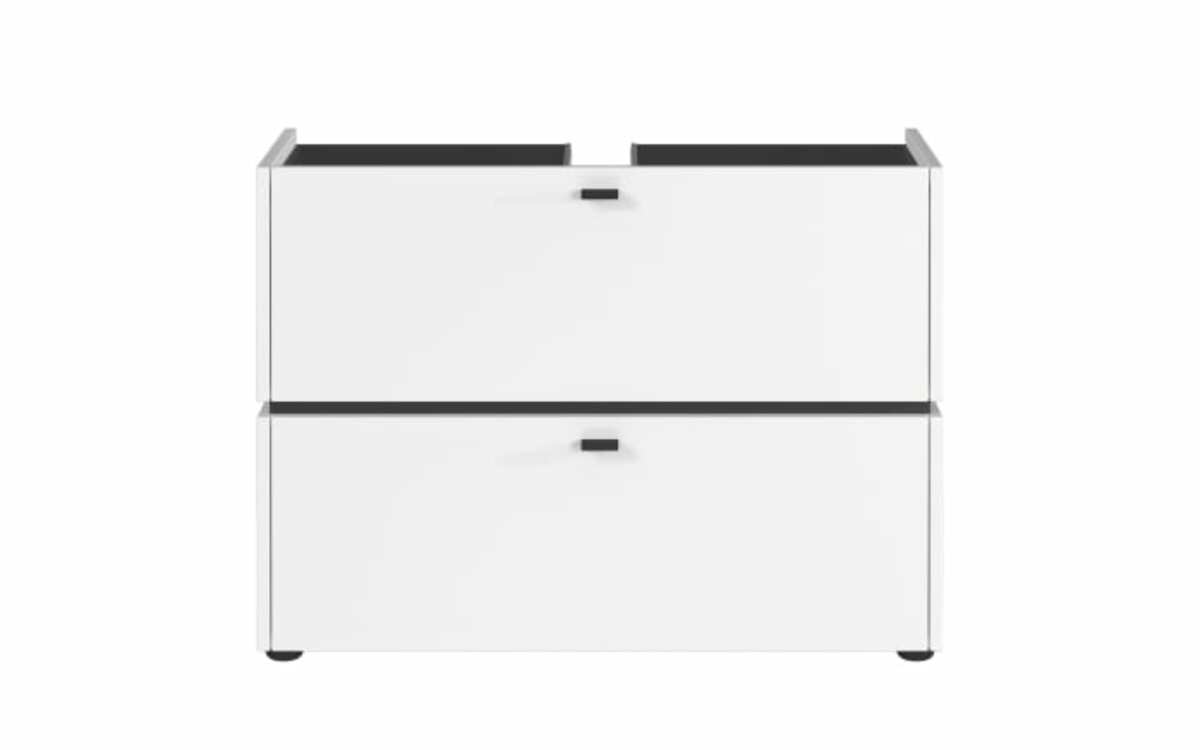 Bild 2 von Germania - Waschbeckenunterschrank Modesto, weiß, Absetzung graphit