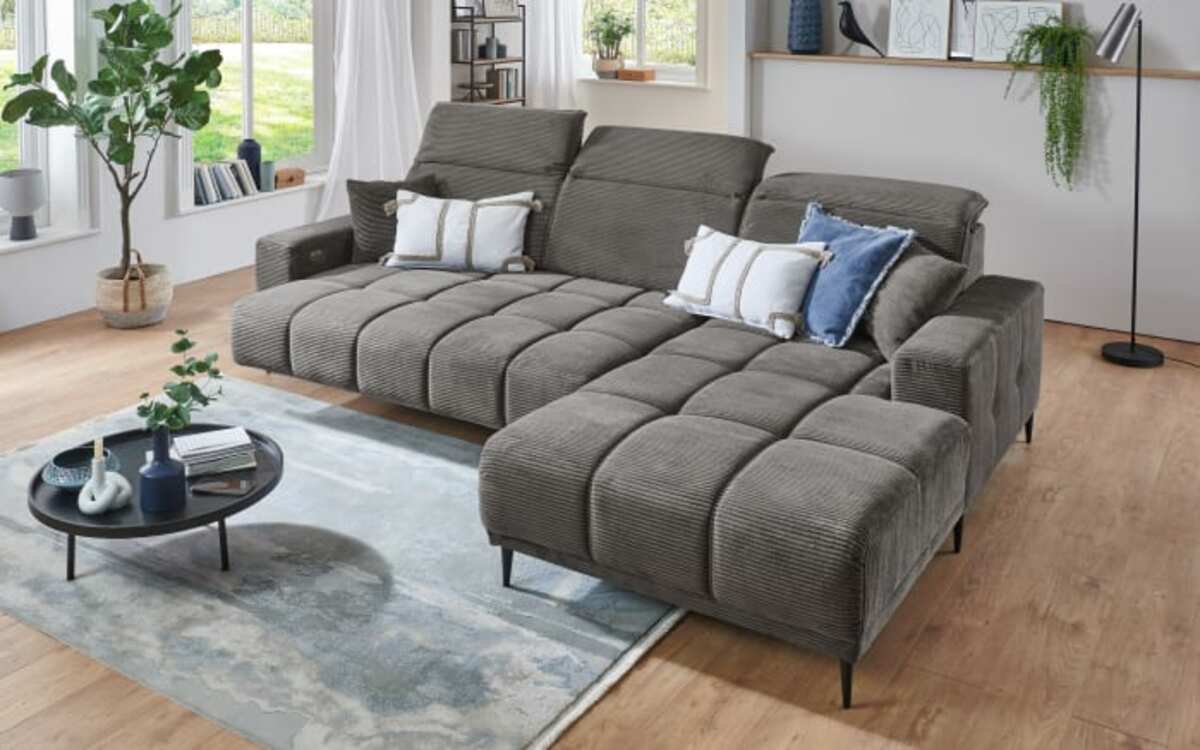 Bild 2 von outdoor (Gartenmöbel Mit Flair) - Wohnlandschaft Livorno, dunkelgrau, Ottomane rechts, inkl. Funktionen