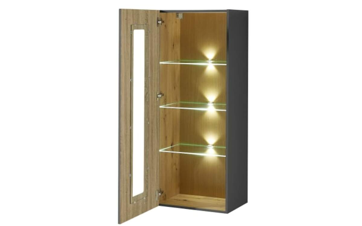 Bild 2 von Innostyle - Hängevitrine Loft-Two, graphit supermatt, inkl. LED-Beleuchtung