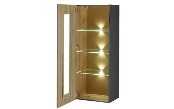 Bild 2 von Innostyle - Hängevitrine Loft-Two, graphit supermatt, inkl. LED-Beleuchtung