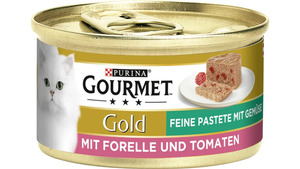 Purina GOURMET Katzennassfutter Gold Feine Pastete mit Forelle & Tomaten