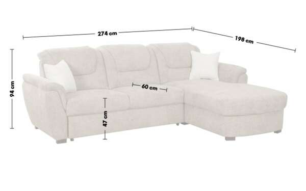 Bild 2 von MCA furniture - Wohnlandschaft Modena, hellbraun, inkl. Zierkissen