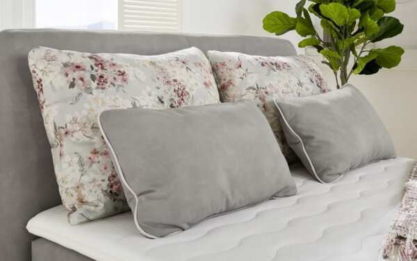 Bild 2 von Jockenhöfer - Boxspringbett Rosalie, hellgrau, 140 x 200 cm, Härtegrad 3