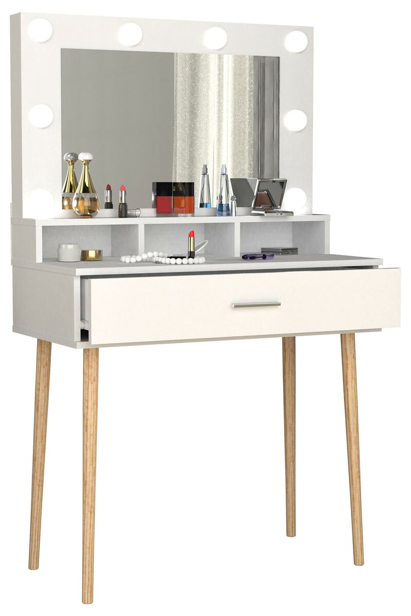 Bild 1 von VCM Schminktisch Frisiertisch Schminkschrank Spiegel Lindas