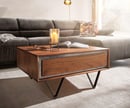 Bild 1 von Couchtisch Stonegrace 80x60 cm Akazie Braun 2 Schublade Steinfurnier