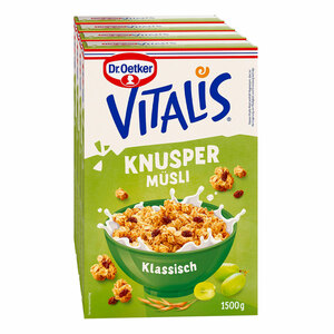 Dr. Oetker Vitalis Knuspermüsli Klassik 1,5 kg, 4er Pack