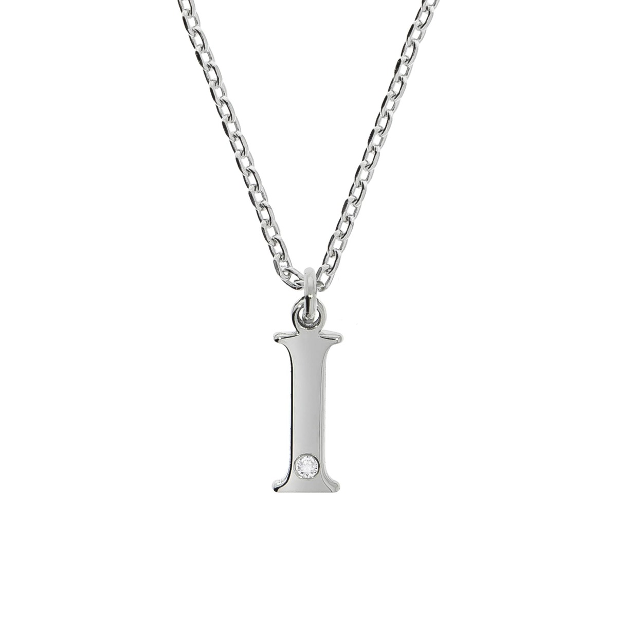 Bild 1 von Diamonds by Ellen K. Anhänger mit Kette 925/- Sterling Silber Diamant 0,008ct. Buchstabe I