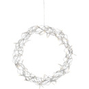 Bild 1 von Star Trading LED Lichterkranz Curly von Star Trading, Fensterlicht Weihnachten warmweiß aus Draht und Kunststoff in Silber, Transparent, mit Kabel, Ø: 50 cm