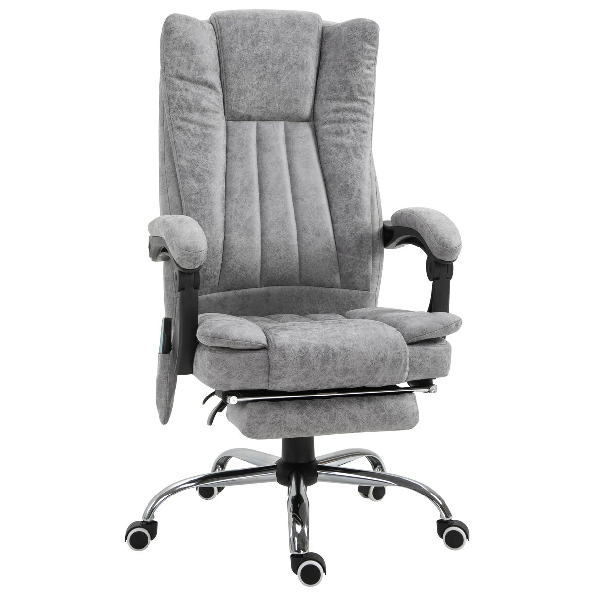Bild 1 von HOMCOM Bürostuhl mit Massage und Heizfunktion grau 62 x 67 x 113-120 cm (LxBxH) | Chefsessel Massagesessel Bürosessel PC-Stuhl
