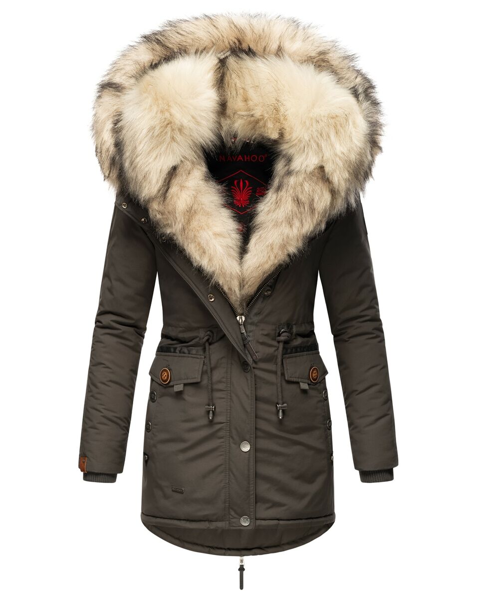 Bild 1 von NAVAHOO Damen Wintermantel Dicker Winterparka mit 2 Kunstpelz-Kapuzen Sweety