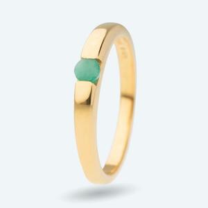 Ring 925 Silber vergoldet Brasilianischer Smaragd