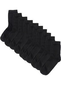 Socken Basic (10er Pack) mit Bio-Baumwolle, 35, Schwarz