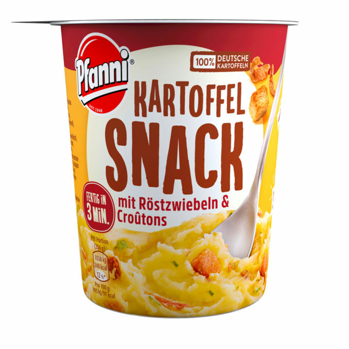 Bild 1 von Pfanni 2 x Kartoffel Snack mit Röstzwiebeln & Croutons