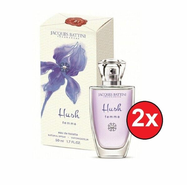 Bild 1 von Jacques Battini Eau de Parfum 2x100ml Hush Femme EDP Parfum Frauendüfte Duft Frauen, 2-tlg., Intensiv sinnlich weiblich Parfüm Geschenk für Damen Frauen Mädchen