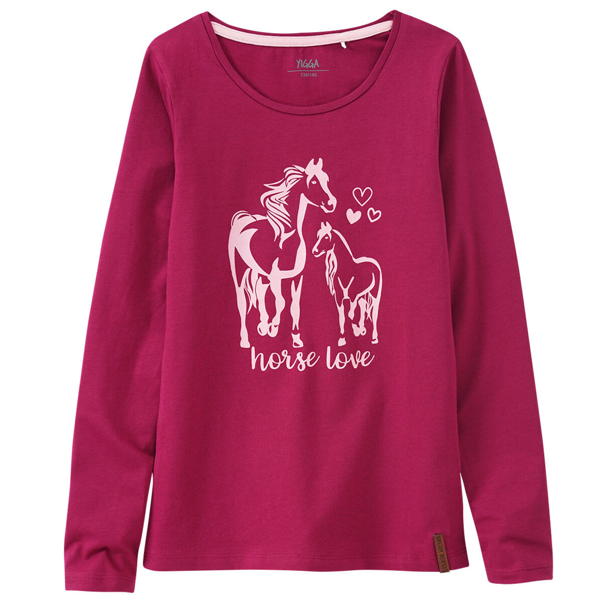 Bild 1 von Mädchen Langarmshirt mit Pferde-Motiv