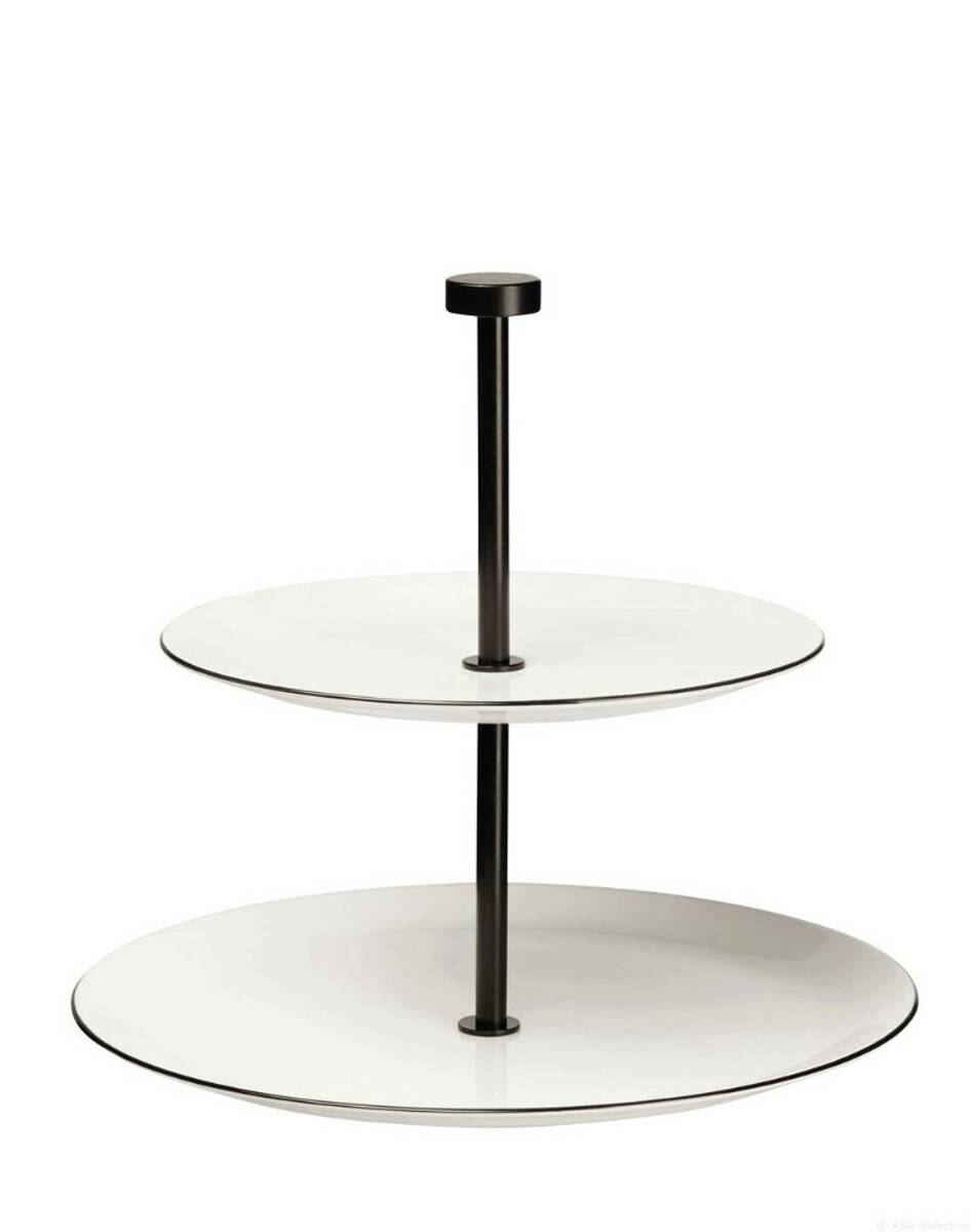 Bild 1 von ASA SELECTION Etagere 2-stufig LIGNE NOIRE, Bone China
