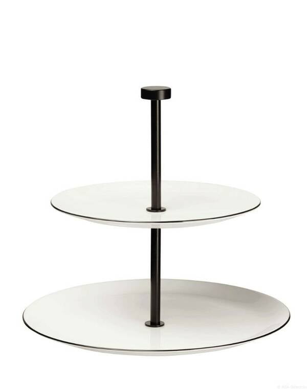 Bild 1 von ASA SELECTION Etagere 2-stufig LIGNE NOIRE, Bone China