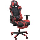 Bild 1 von Gaming Stuhl im Racing Design in Lederoptik Bürostuhl mit flexiblen Armlehnen ergonomischer Schreibtischstuhl mit verstellbarem Rückenstützkissen, Nackenkissen und Fußstütze