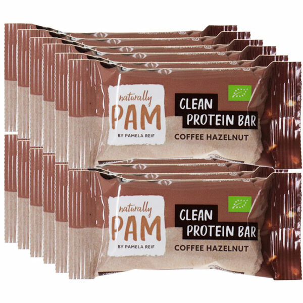 Bild 1 von BIO Naturally Pam Clean Proteinriegel Coffee Hazelnut, 12er Pack