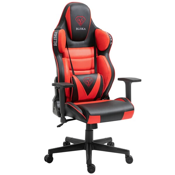 Bild 1 von Gaming Stuhl Chair Racing Chefsessel mit Sportsitz und ergonomsichen 4D-Armlehnen