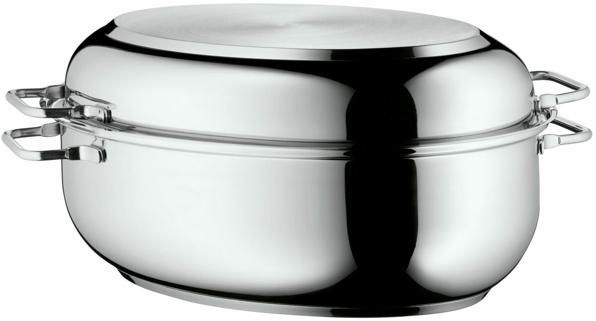 Bild 2 von WMF Bräter, Cromargan® Edelstahl Rostfrei 18/10 (1-tlg), Deckel als induktionsgeeignete Pfanne nutzbar, 8,5 Liter