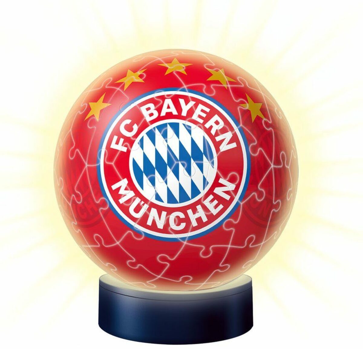 Bild 3 von Ravensburger Puzzleball Nachtlicht FC Bayern München, 72 Puzzleteile, mit Leuchtsockel inkl. LEDs; FSC® - schützt Wald - weltweit