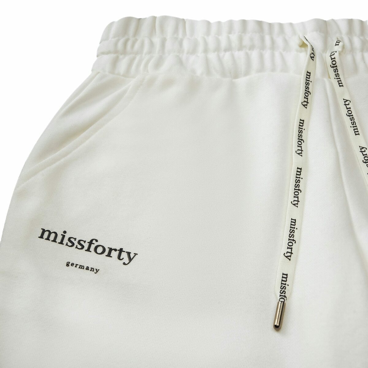 Bild 2 von missforty Jogginghose Damen Sweatpants Jogginghose Schlag Sweathose Schlupfhose weiß Jogger mit elastischem Bund, mit Kordelzug, unifarben