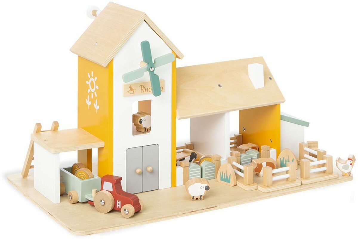 Bild 1 von Pinolino® Spielwelt Holzspielzeug, Bauernhof Henri mit Zubehör, aus Holz; FSC®- schützt Wald - weltweit
