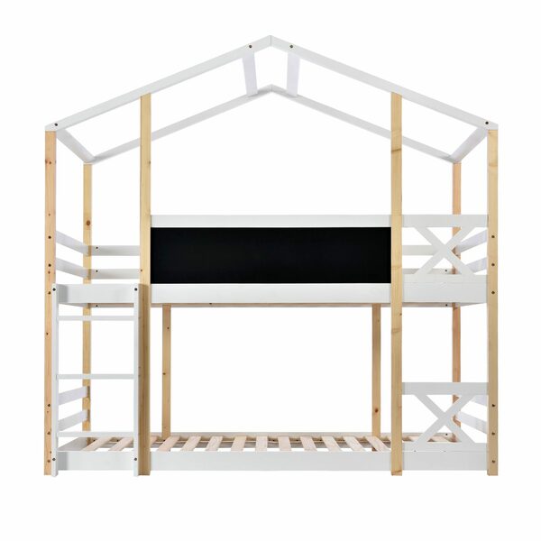 Bild 3 von Celya Kinderbett Kinderbett Baumhaus mit Speicherung und Rausfallschutz 90 x 200 cm, Lagertreppe, Neue Stile, Zertifizierung: EN747-1:2012+A1:2015&FSC, Etagenbett Hochbett für Kinder, 2x Latten
