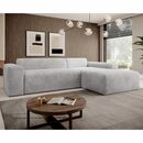 Bild 1 von Juskys Ecksofa Vals, modern, L-Form, Stoff, bequem, samtig wie Cord, breiter Sitz