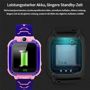 Bothergu Smartwatch, Jungen Mädchen 3-13 Jahre Kinder Geburtstagsgeschenk (Rosa)
