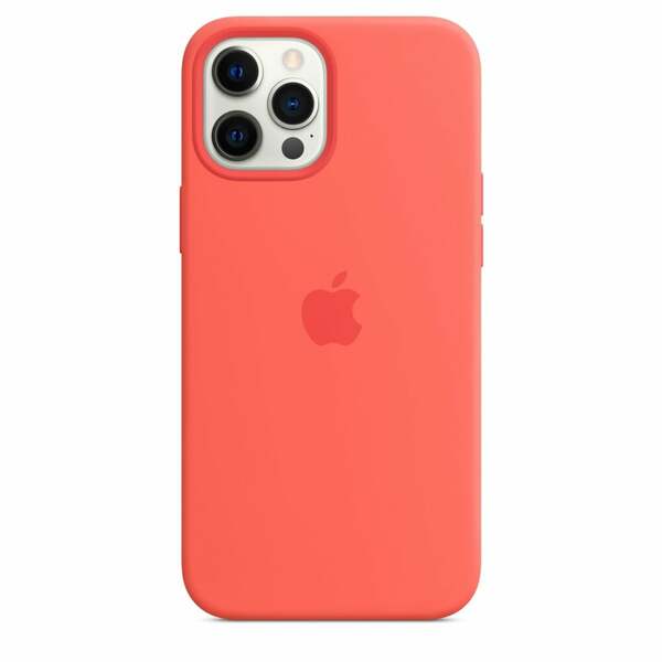 Bild 1 von iPhone 12 Pro Max Silikon Case mit MagSafe - Zitruspink Handyhülle