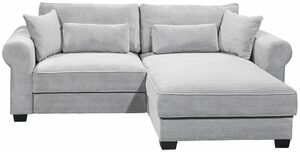 ED EXCITING DESIGN Ecksofa Angelina, mit Bettfunktion und Bettkasten, sowie Rücken-, Nieren- und Zierkissen