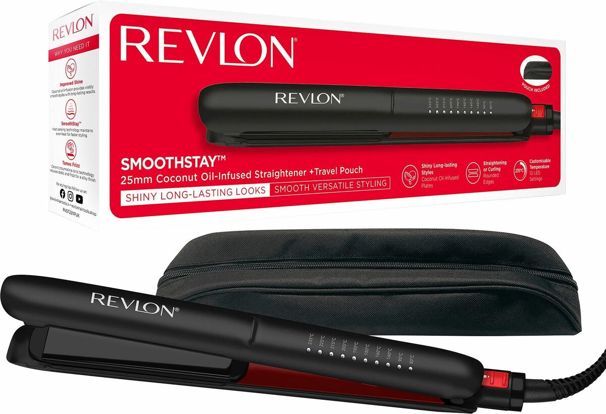 Bild 1 von Revlon Glätteisen SMOOTHSTAY RVST2211 3x Keramik, MIT DREIFACHER BESCHICHTUNG UND KOKOSNUSSÖL-INFUSION
