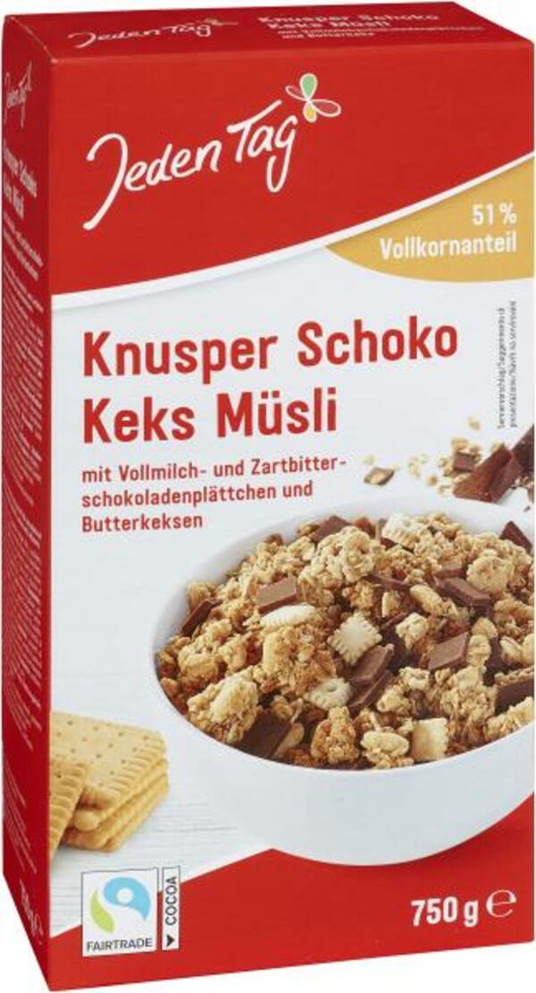 Bild 1 von Jeden Tag Knusper Schoko Keks Müsli