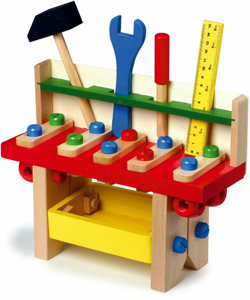 Bild 1 von Werkbank Profi Sägen Hämmern Schrauben Holzspielzeug Kinderwerkbank