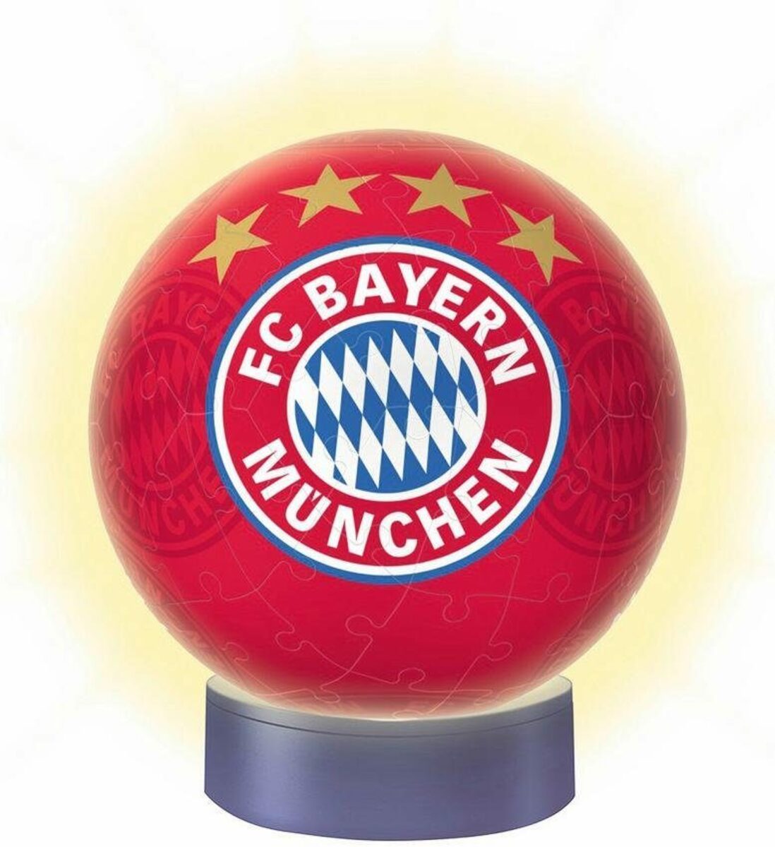 Bild 2 von Ravensburger Puzzleball Nachtlicht FC Bayern München, 72 Puzzleteile, mit Leuchtsockel inkl. LEDs; FSC® - schützt Wald - weltweit
