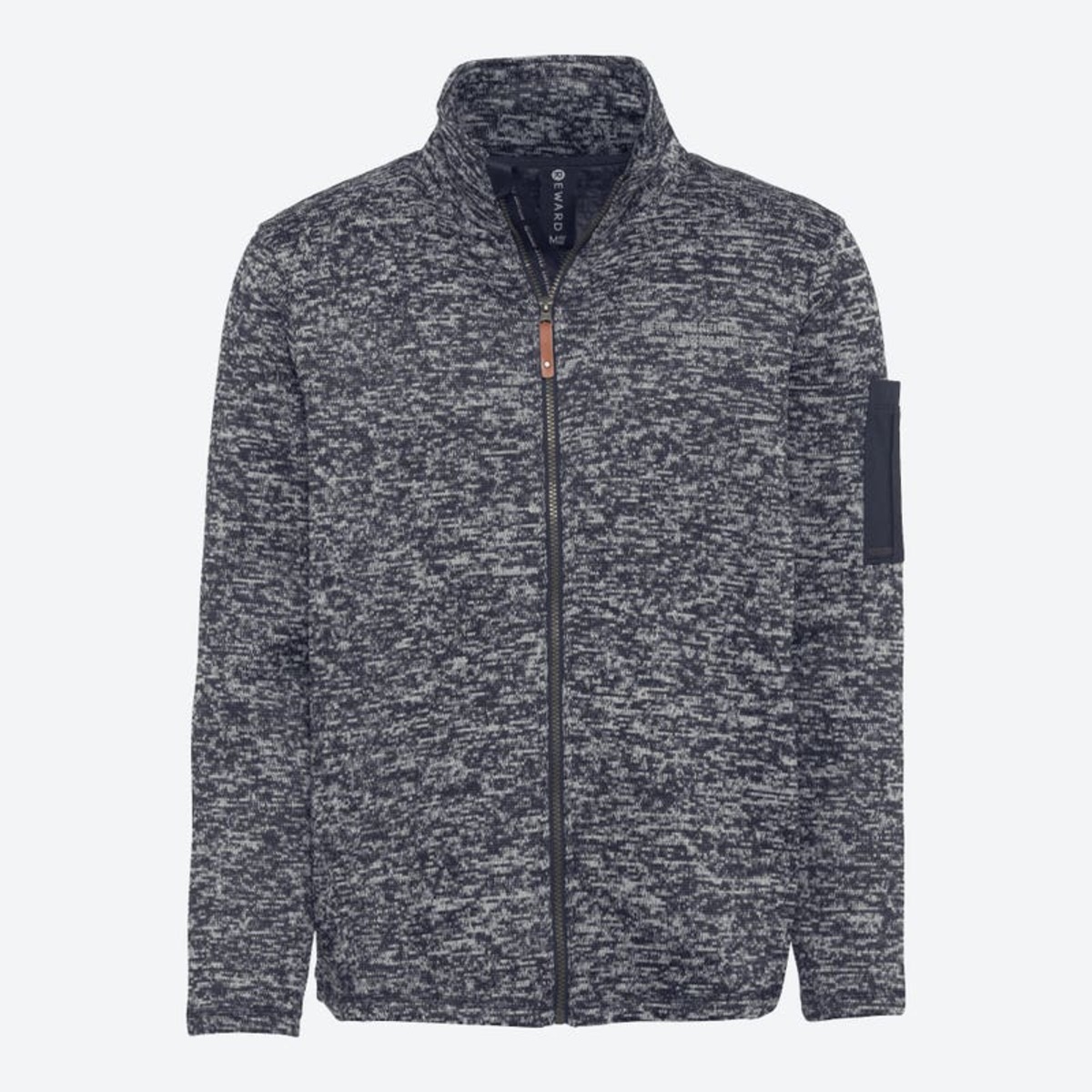 Bild 1 von Herren-Strickfleece-Jacke in Melange-Optik