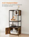 Bild 2 von FEANDREA Kratzbaum, 3-in-1, mit Katzenklo-Schrank, erhöhter Napfständer