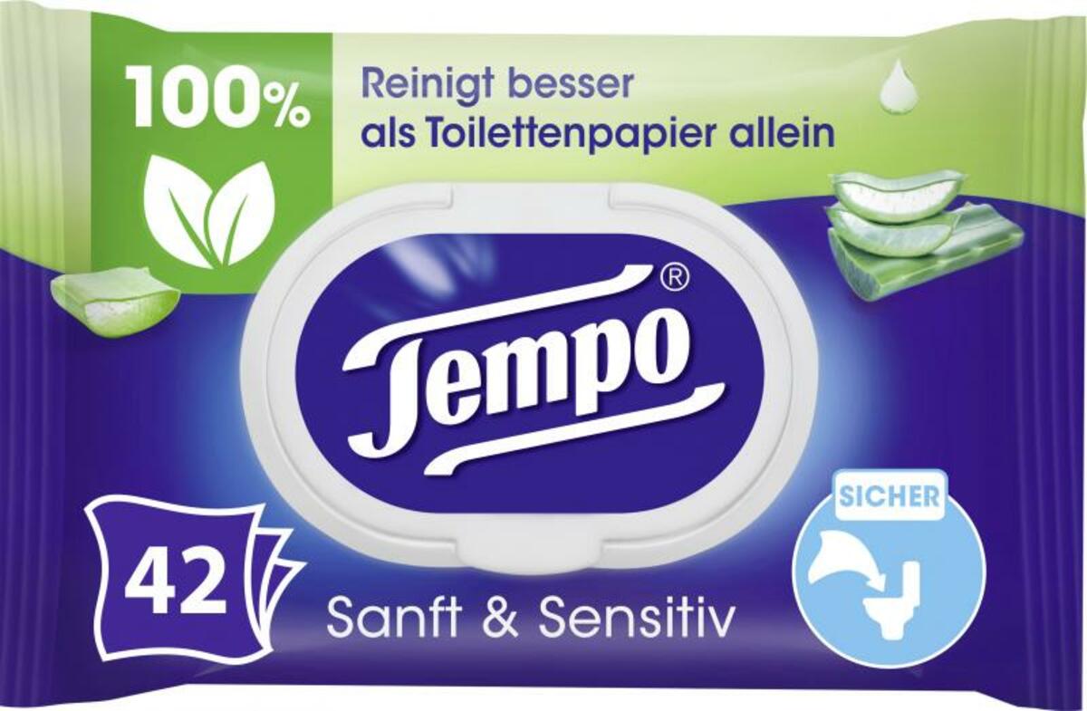 Bild 1 von Tempo Feuchtes Toilettenpapaier sanft & sensitive Aloe Vera