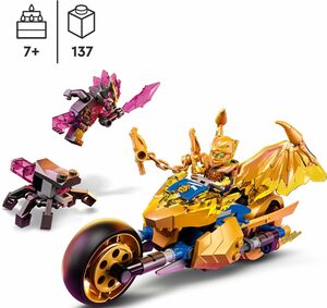 LEGO® Konstruktionsspielsteine Jays Golddrachen-Motorrad (71768), LEGO® Ninjago, (137 St)