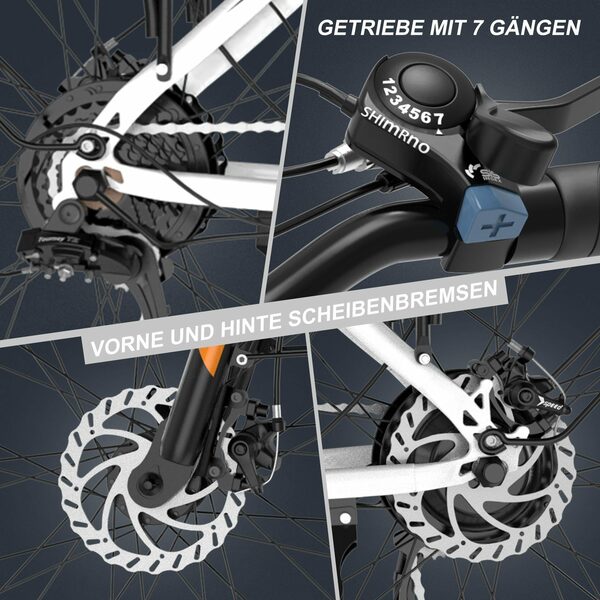 Bild 4 von HITWAY E-Bike Luftreifen 28"Elektrofahrrad,250W/36V/12Ah,MTB,StVZO