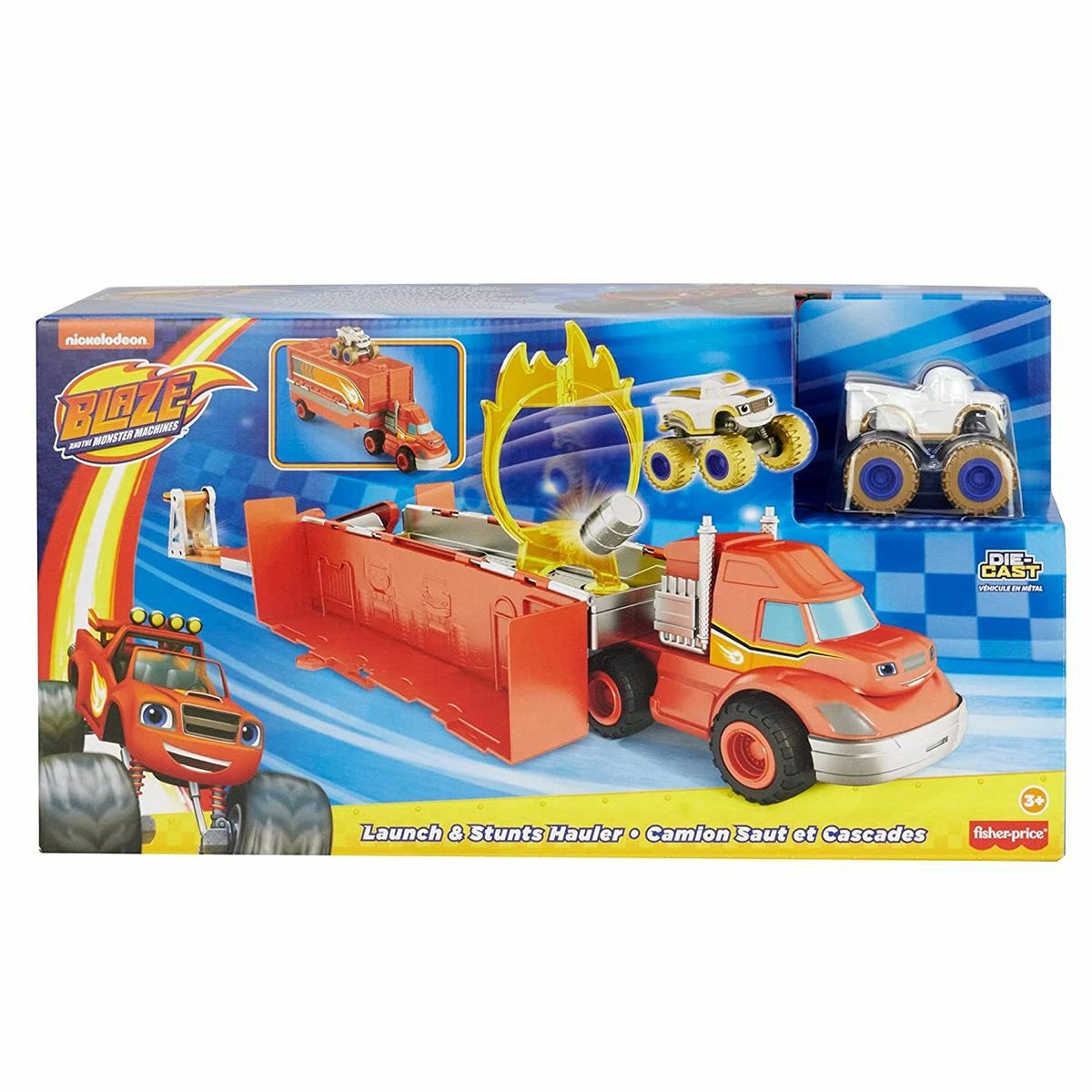Bild 1 von Mattel GYD04 - Blaze and the Monster Machines - Stunt-Transporter mit integrierter Tuning-Werkstatt inkl. Die-Cast-Monster Truck, Spielset