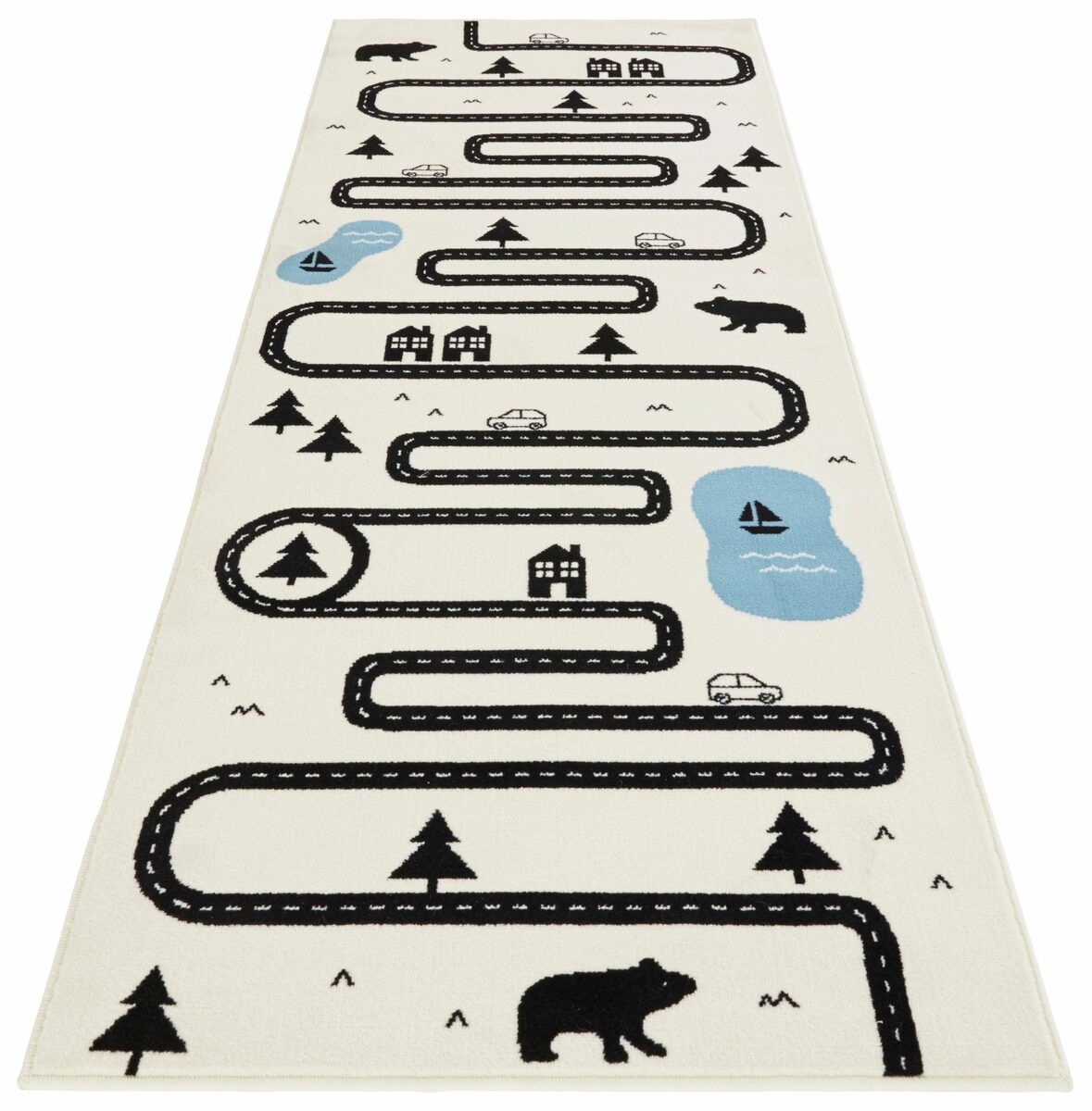 Bild 1 von Teppich Trail, HANSE Home, rechteckig, Höhe: 0,9 mm, Kurzflor, Kinderteppich, Spielteppich, Straßen Design, Kinderzimmer