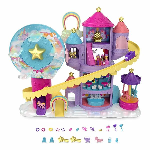 Bild 1 von Mattel HBT13 - Polly Pocket - Regenbogen-Einhornspaß Freizeitpark